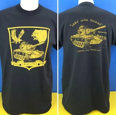 Vintage 80s Screen Star Best California Army National Guard Single Stitch Tee XL • $84.99