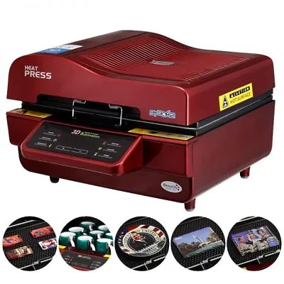 Heat Press Machine 3D Sublimation For Phone Cases Mugs Cups Heat Transfer 110V   • $511.05