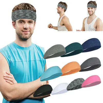 Sports Headband Fitnesss Yoga Gym Basketball Sweatband Hair Wraps For Men Women • $5.99