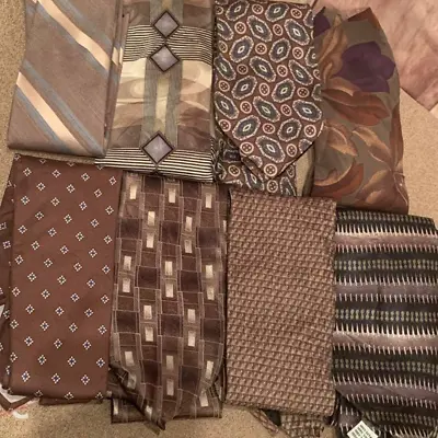 8 Brown Gold Black Vintage & Modern Great Condition Silk Polyester Neck Tie Lots • $25