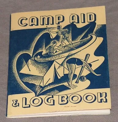 Vintage 1950s Camp Aid Log Book Beginning Camper Illustrated Mentholatum Promo  • $14.99