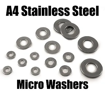 A4 Stainless Steel Form A Micro Washers Micro Model RC CARS AIR AERO PLANES • £27.60