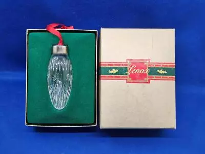 Vtg Lenox 1987 Cut Crystal Christmas Ornament Retro Light Bulb Style W/ Box 3.5  • $19.99