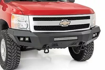 Rough Country Heavy Duty Front Bumper-Black 07-13 Silverado 1500; 10769 • $1099.95