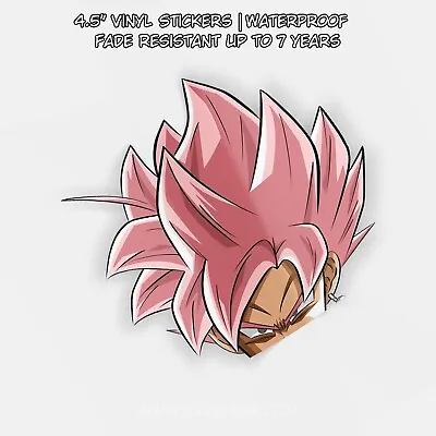 Dragon Ball - Goku Super Saiyan Rose | Vinyl Anime Sticker JDM Window Peeker • $4.25