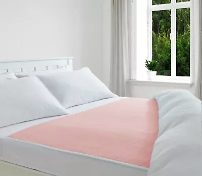 £11.75 • Buy Absorbent Washable Incontinence Bed Sheet/ Pad/ Mattress Protection Pink