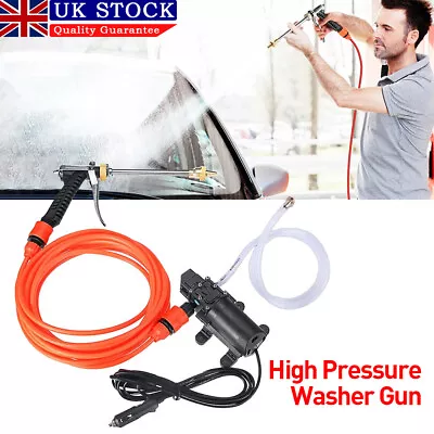 12V High Pressure Car Washer Water Pump Jet Wash Cleaner Portable Hose Van Kits • £18.99