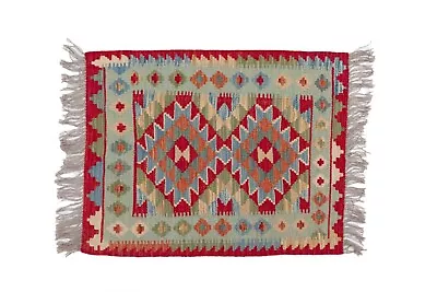 Rug Natural Handwoven Wool Jute Rug Vintage Kilim Rug Traditional Kilim Rugs • $125.63