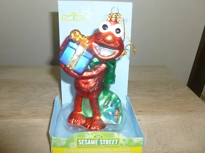 2009 Kurt Adler Sesame Street Elmo Hand Crafted Glass Christmas Ornament  • $25