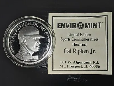 ENVIROMINT Cal Ripken Jr 2131 Consecutive Games Leader 1oz .999 Fine Silver Ltd • $50