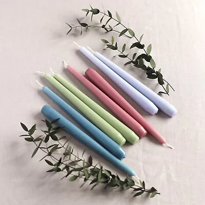 Tall Taper Candles | Wedding Candle Pack | Dinner Candle | Lilac Pink Green Blue • £13