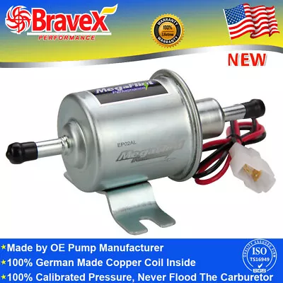 $22.79 • Buy 12V Universal Inline Electric Fuel Pump 2.5-4 PSI Gas Diesel Low Pressure