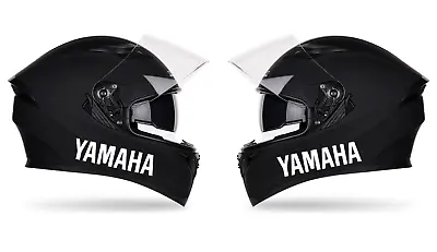 2x Yamaha R1 R2 R3 Motorcycle Helmet Sticker Decal 150mm WHITE • $10.50