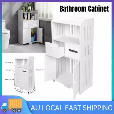 Bathroom Storage Cabinet Cupboard Toilet Caddy Drawer Holder Shelf Organiser AUS • $45.89