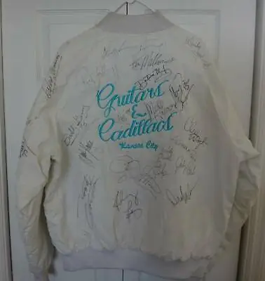 KC Guitars & Cadillac Jacket Signed Waylon Jennings Merle Haggard Buddy Guy+ • $1195