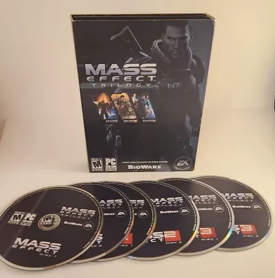 Mass Effect Trilogy PC  BioWare No Manual Tested Working W Sleeve 6 Disks  • $10.92