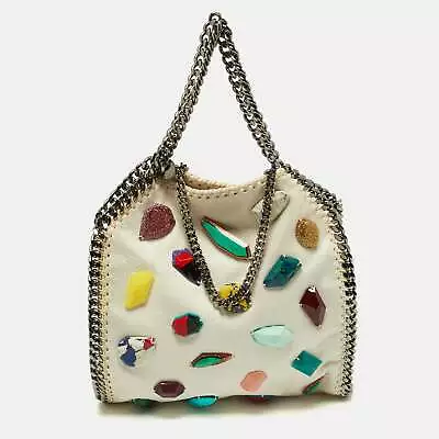 STELLA MCCARTNEY Beige Faux Suede Embellished Falabella Tote • $684.07