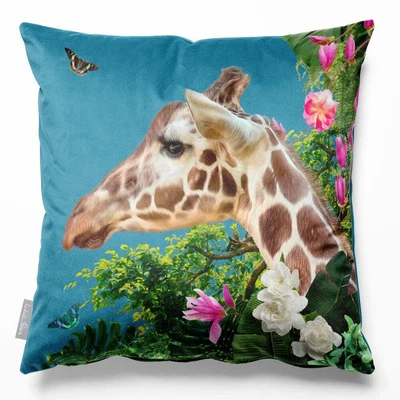 £32.99 • Buy Luxury Designer Eco-Velvet Filled Cushion Sofa Jungle Giraffe Many Colour Size