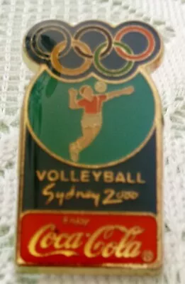 2000 Coca Cola  Sydney Olympic Pin Coke Rings Volleyball • $5