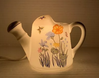 I W Rice Co Night Light /perfume Warmer Ceramic Floral Watering Can • $14.50