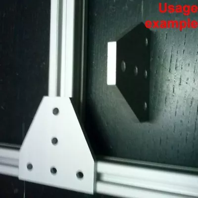 Aluminum T-slot 20x20 Profile 5-hole T-join Flat Connect 60x60x4mm Plate 4-pcs • $19.60