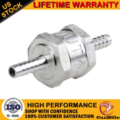 $6.99 • Buy 6mm 1/4  Auminium One Way Non Return Check Valve Fuel Line Water Air Gas Vacuum