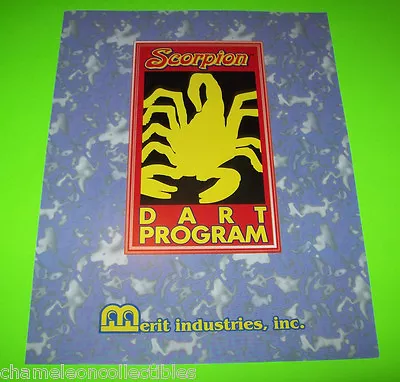 SCORPION MERIT ORIGINAL ARCADE DART GAME FINANCE PACKAGE SALES FLYER Unused • $18.27