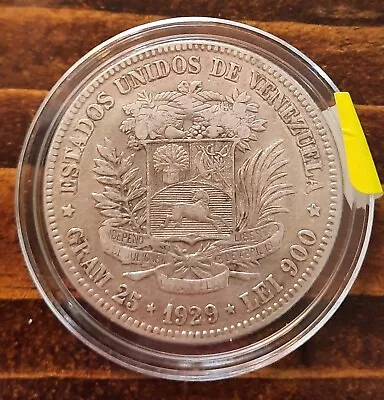 4. 1929 Venezuela - Bolivar Silver • $35