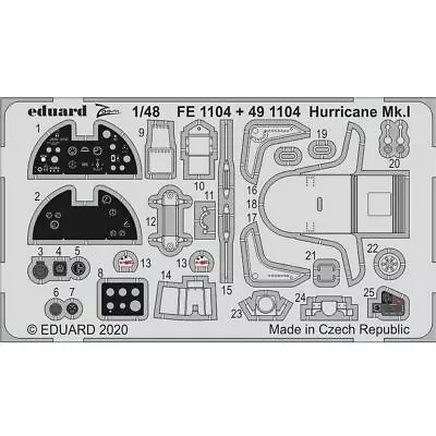 Eduard FE1104 Hawker Hurricane Mk.I P.E. Set For Airfix 1/48 • £10.20