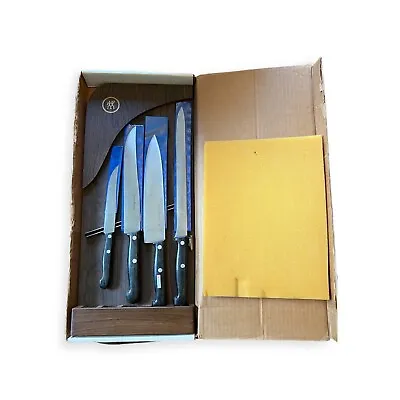 J.A. HENCKELS VTG Kitchen Knife Set | Germany | 4 Knife Set W Magnetic Holder • $170