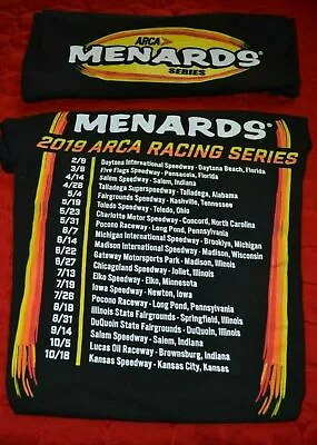 Menards 2019 Arca Racing Series Black T-Shirt Multiples Discount -Size: S - 3XL  • $6.98