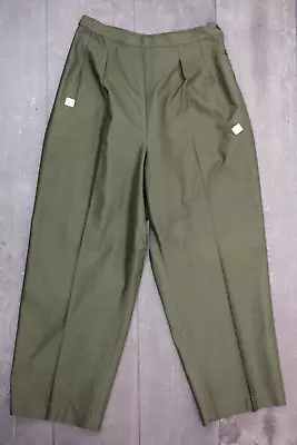 VTG Women's 40s WWII WAC Sateen Field Trousers Sz 32  1940s NOS US Army Pants • $99