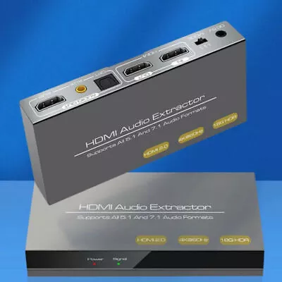 4K HDMI 2.0 Audio Extractor 7.1CH HDMI SPDIF Audio Splitter Converter PS5 Xbox  • $52.79