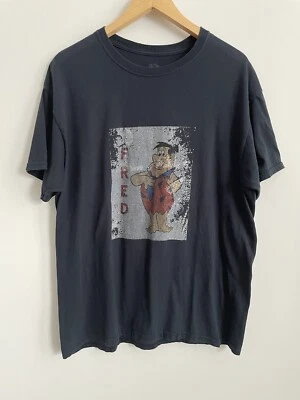 $9.99 • Buy Fred Flintstone Graphic Black T-Shirt Size Large