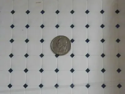 Dollhouse Miniature Navy Diamond Tile Flooring Floor 1:12 One Inch Scale A100 • $12.99