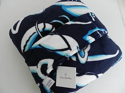 NWT Vera Bradley Fleece Travel Throw Blanket 60  X 45  In Shore Enough • $29.99