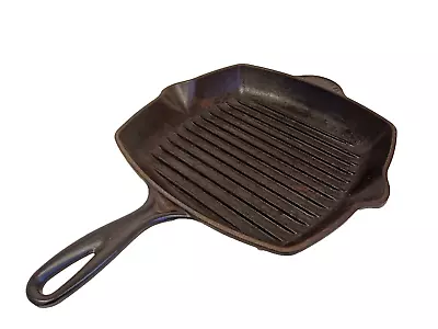 Le Creuset Frying Pan Skillet Griddle 26 Cm Square Enamel Black Good Condition • £34.99