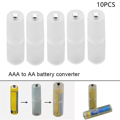 10/20PC AAA To AA Battery Converter Adapter Batteries Holder Negative Pole Case • $3.99