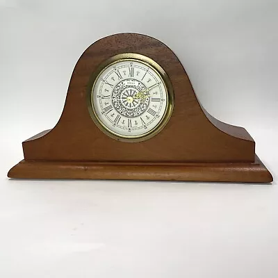 VINTAGE Germany Wooden Mantle Clock Mercedes Quartz Kentocs 11.5” Harold G Sloss • $44