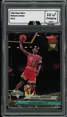 1993 Fleer Ultra #216 Michael Jordan GRADED 10 GEM MINT HOF Chicago Bulls • $20