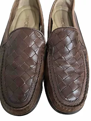 Cherokee Shoes 9.5~ Men’s~ Leather Loafers Brown~ Slip On ~ Comfort • $21.15