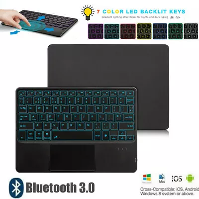 Wireless Bluetooth Backlit Keyboard Trackpad For Android Tablet/Windows Tablet • $19.86