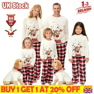 Family Matching Adult Kids Christmas Pyjamas Xmas Nightwear Pajamas Pjs Set UK! • £7.41