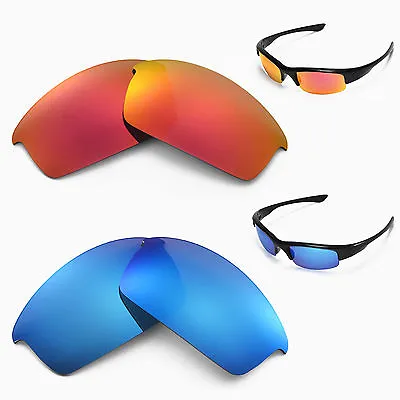 New Walleva Polarized Fire Red + Ice Blue Lenses For Oakley Bottlecap • $26.99