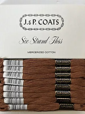 J. & P. Coats Embroidery Floss - #81 Dk Brown Box Of 24 New • $12.99