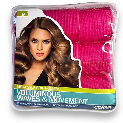 Conair Mega Self Grip Rollers 9 Pieces Voluminous Waves & Movement NEW • $10.25