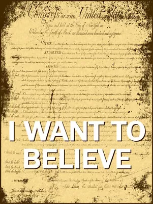 I WANT TO BELIEVE Chainsawhands Print Poster Mr Brainwash Banksy X-files Trump • $150