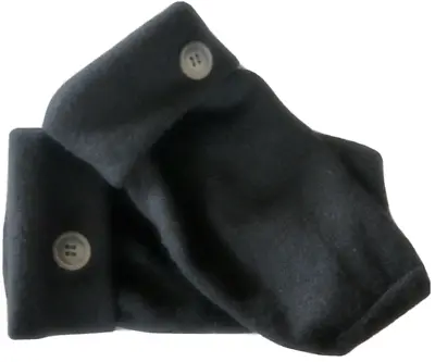 Fingerless Gloves Black 100% Merino Wool M - L Medium - Large Mittens Winter • $34.98