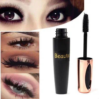 Black 4D Silk Fiber Eyelash Mascara Extension Makeup Waterproof Kits Eye Lashes • $9.99