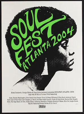Soul Fest Atlanta 9/4/2004 + 9/5 LL Cool J Mos Def Chaka Khan Poster Print Mafia • $249.99